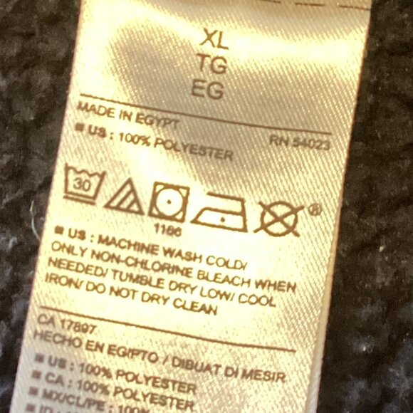 Old Navy Men's Fleece Gray Jacket Size XL Unisex Full Zip - Picture 8 of 8